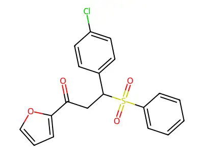 3-(4-Chlorophenyl)-1-(furan-2-yl)-3-(phenylsulfonyl)propan-1-one structure