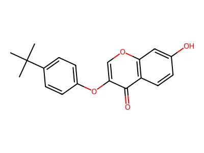 3-(4-tert-butylphenoxy)-7-hydroxy-4H-chromen-4-one structure