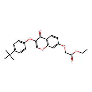 Ethyl 2-[3-(4-tert-butylphenoxy)-4-oxochromen-7-yl]oxyacetate structure