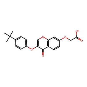 {[3-(4-tert-butylphenoxy)-4-oxo-4H-chromen-7-yl]oxy}acetic acid structure