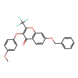 7-(benzyloxy)-3-(4-methoxyphenoxy)-2-(trifluoromethyl)-4H-chromen-4-one structure