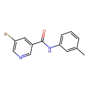 5-bromo-N-(3-methylphenyl)pyridine-3-carboxamide structure