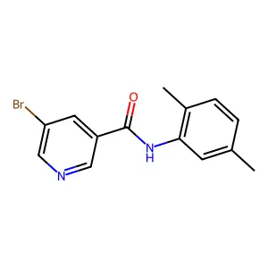 5-bromo-N-(2,5-dimethylphenyl)pyridine-3-carboxamide structure