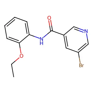 5-bromo-N-(2-ethoxyphenyl)pyridine-3-carboxamide structure