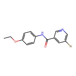 5-bromo-N-(4-ethoxyphenyl)pyridine-3-carboxamide structure