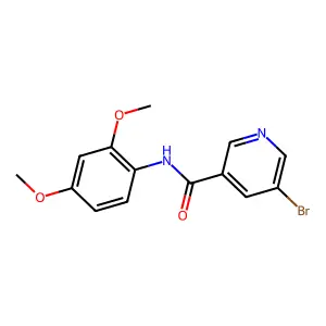 5-bromo-N-(2,4-dimethoxyphenyl)pyridine-3-carboxamide structure