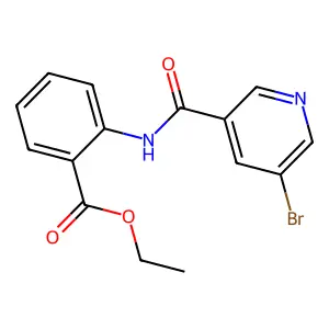 Ethyl 2-{[(5-bromo-3-pyridinyl)carbonyl]amino}benzoate structure