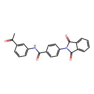 N-(3-acetylphenyl)-4-(1,3-dioxoisoindol-2-yl)benzamide structure