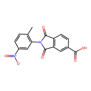 N-(4-nitro-o-tolyl)-4-carboxyphthalimide structure