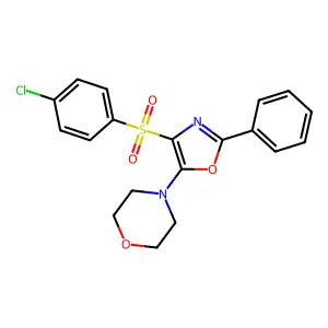 4-(4-((4-Chlorophenyl)sulfonyl)-2-phenyloxazol-5-yl)morpholine structure