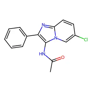 N-(6-chloro-2-phenylimidazo[1,2-a]pyridin-3-yl)acetamide structure