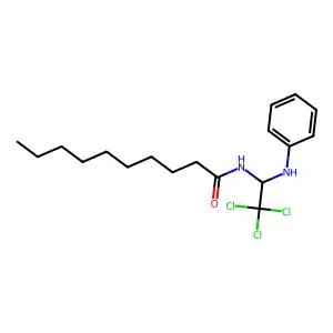 N-(1-Anilino-2,2,2-trichloroethyl)decanamide structure