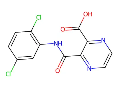 3-[(2,5-Dichlorophenyl)carbamoyl]pyrazine-2-carboxylic acid structure