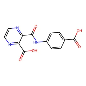 3-[(4-Carboxyphenyl)carbamoyl]pyrazine-2-carboxylic acid structure