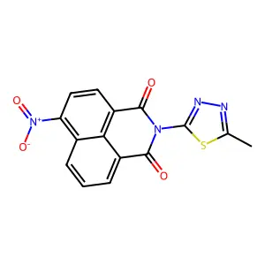 2-(5-Methyl-1,3,4-thiadiazol-2-yl)-6-nitrobenzo[de]isoquinoline-1,3-dione structure