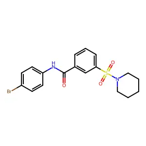 N-(4-Bromophenyl)-3-(piperidinosulfonyl)benzamide structure