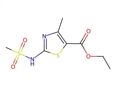 Ethyl 4-methyl-2-[(methylsulfonyl)amino]-1,3-thiazole-5-carboxylate structure