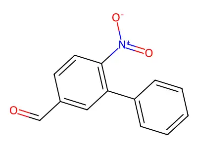 6-Nitro-[1,1 inverted exclamation mark-biphenyl]-3-carbaldehyde structure
