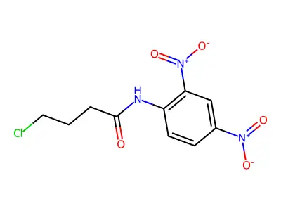 4-chloro-N-(2,4-dinitrophenyl)butanamide structure