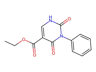 Ethyl 2,4-dioxo-3-phenyl-1,2,3,4-tetrahydro-5-pyrimidinecarboxylate structure