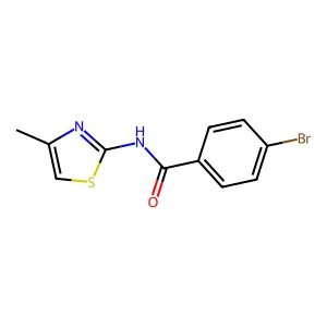 4-bromo-N-(4-methyl-1,3-thiazol-2-yl)benzamide structure