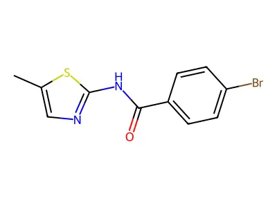 4-bromo-N-(5-methyl-1,3-thiazol-2-yl)benzamide structure