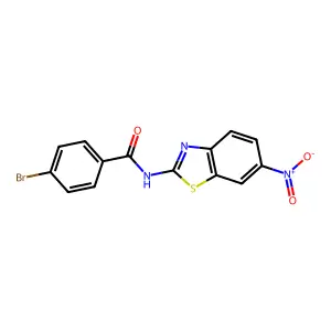 4-bromo-N-(6-nitro-1,3-benzothiazol-2-yl)benzamide structure