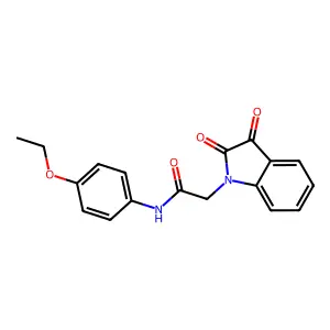 2-(2,3-dioxo-2,3-dihydro-1H-indol-1-yl)-N-(4-ethoxyphenyl)acetamide structure