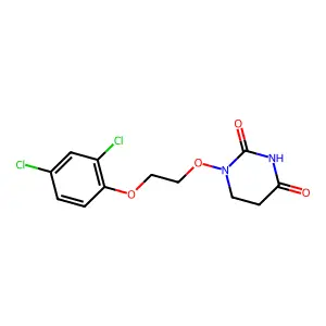 2,4(1H,3H)-Pyrimidinedione, 5,6-dihydro-1-(2-(2,4-dichlorophenoxy)ethoxy)- structure
