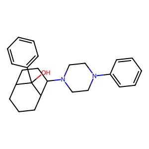 9-Phenyl-2-(4-phenyl-1-piperazinyl)bicyclo(3.3.1)nonan-9-ol structure