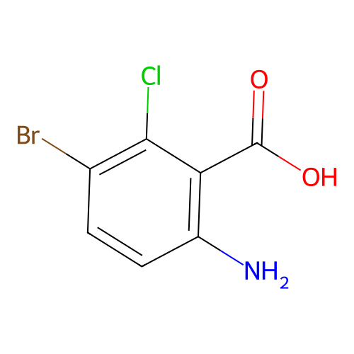 Benzoic acid, 6-amino-3-bromo-2-chloro- structure