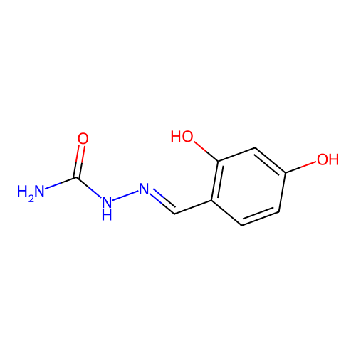[(2,4-Dihydroxyphenyl)methylideneamino]urea structure