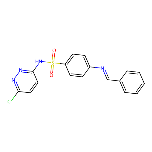 4-(Benzylidene-amino)-N-(6-chloro-pyridazin-3-yl)-benzenesulfonamide structure