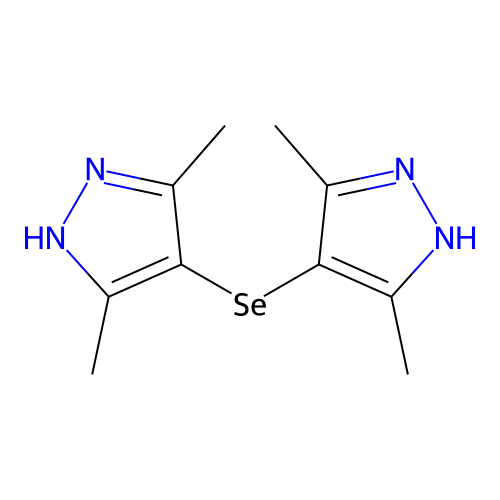 4,4'-selanylbis(3,5-dimethyl-1H-pyrazole) structure