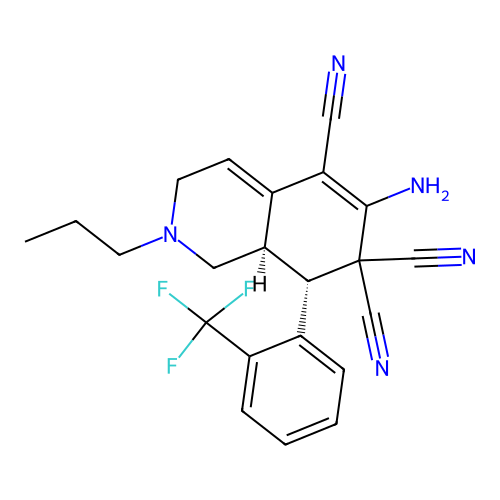 C22H20F3N5 structure
