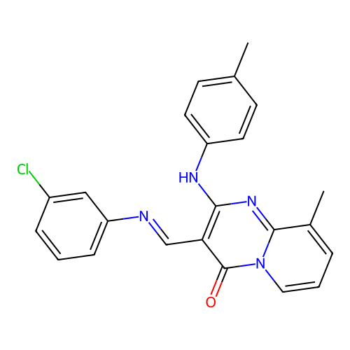 3-{[(3-CHLOROPHENYL)IMINO]METHYL}-9-METHYL-2-(4-TOLUIDINO)-4H-PYRIDO[1,2-A]PYRIMIDIN-4-ONE structure