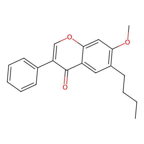 6-butyl-7-methoxy-3-phenyl-4H-chromen-4-one structure