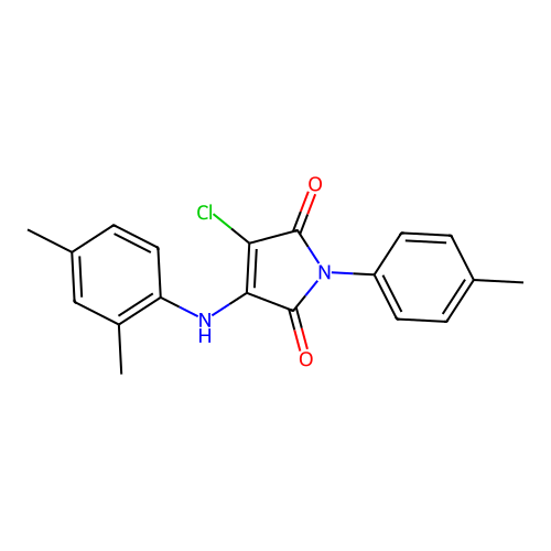 3-chloro-4-[(2,4-dimethylphenyl)amino]-1-(4-methylphenyl)-1H-pyrrole-2,5-dione structure