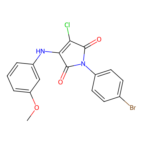 1-(4-Bromophenyl)-3-chloro-4-(3-methoxyanilino)-1H-pyrrole-2,5-dione structure