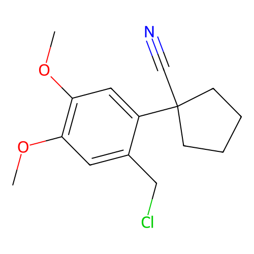1-(2-(Chloromethyl)-4,5-dimethoxyphenyl)cyclopentanecarbonitrile structure