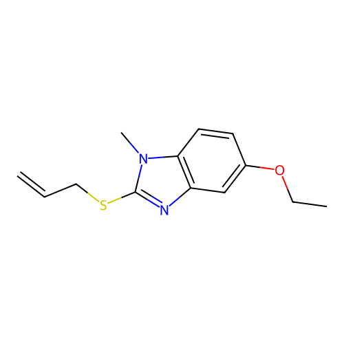 5-ethoxy-1-methyl-2-(prop-2-en-1-ylsulfanyl)-1H-benzimidazole structure