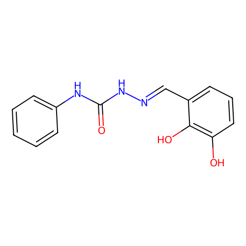 1-[(2,3-Dihydroxyphenyl)methylideneamino]-3-phenylurea structure