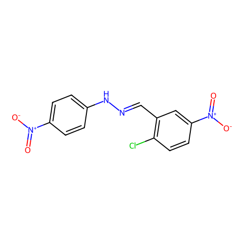 2-Chloro-5-nitrobenzaldehyde {4-nitrophenyl}hydrazone structure
