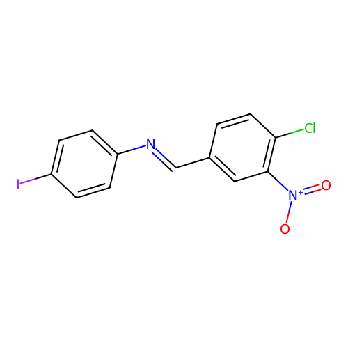 N-[(E)-(4-chloro-3-nitrophenyl)methylidene]-4-iodoaniline structure