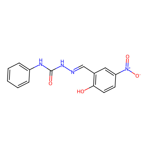 1-[(2-Hydroxy-5-nitrophenyl)methylideneamino]-3-phenylurea structure
