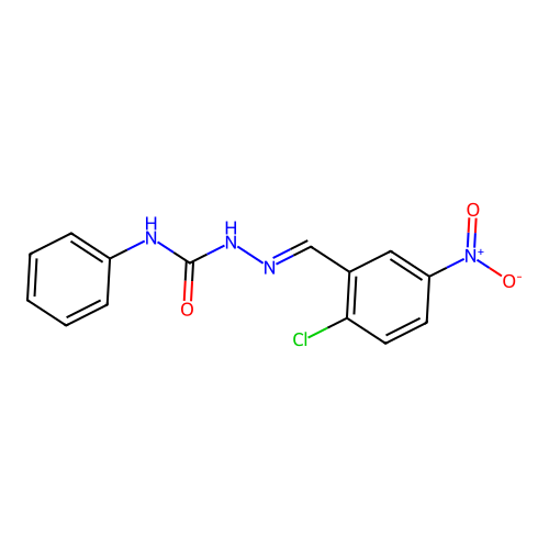 2-chloro-5-nitrobenzaldehyde N-phenylsemicarbazone structure