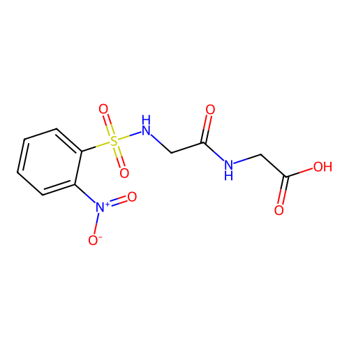 N-[(2-nitrophenyl)sulfonyl]glycylglycine structure