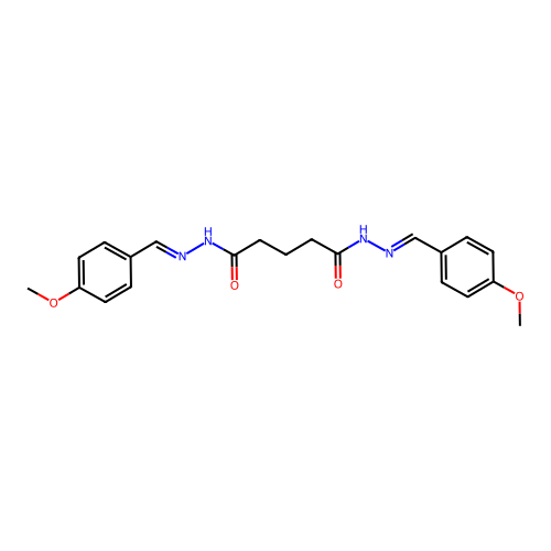 N,N'-bis[(4-methoxyphenyl)methylideneamino]pentanediamide structure