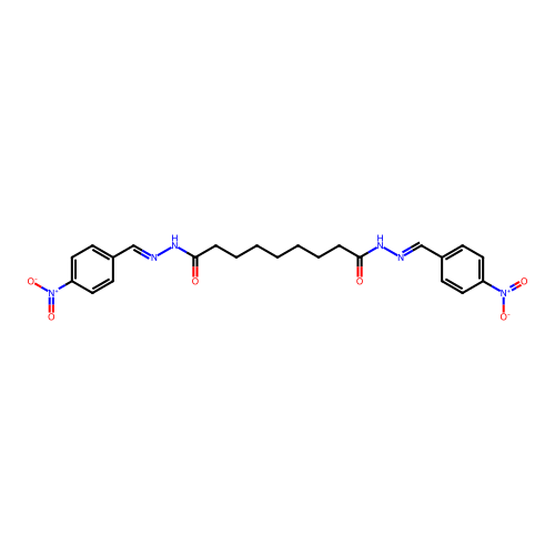 N,N'-bis[(4-nitrophenyl)methylideneamino]nonanediamide structure