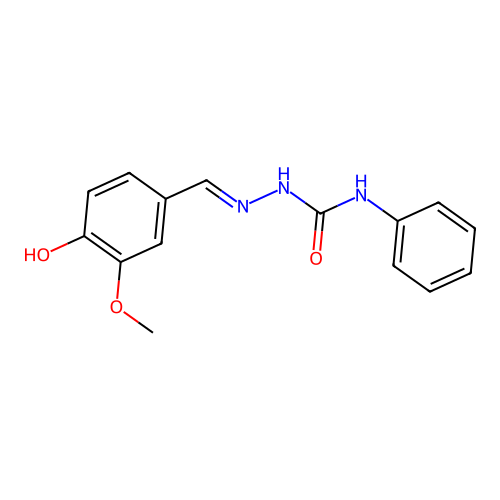1-[(4-Hydroxy-3-methoxyphenyl)methylideneamino]-3-phenylurea structure